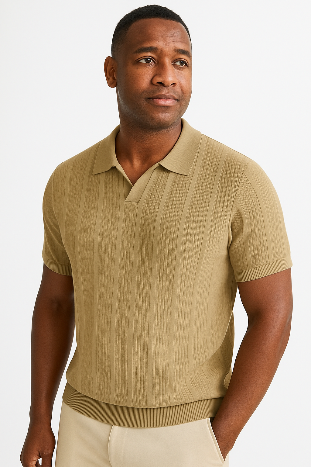 Indigo Urban “Textured Knit Polo” Shirt