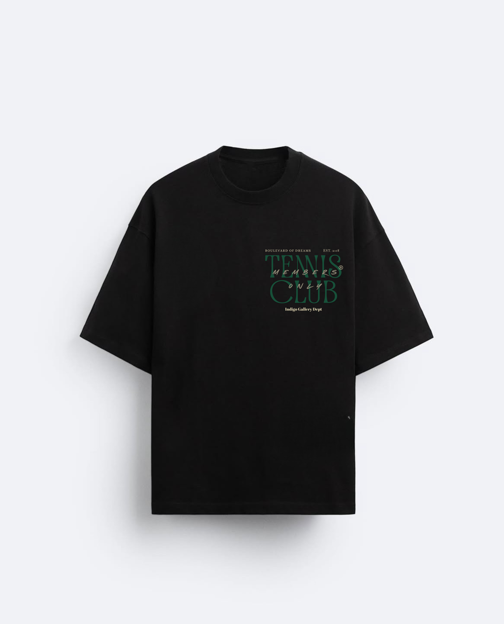 Indigo Urban 'Tennis Club' Mens T-Shirt