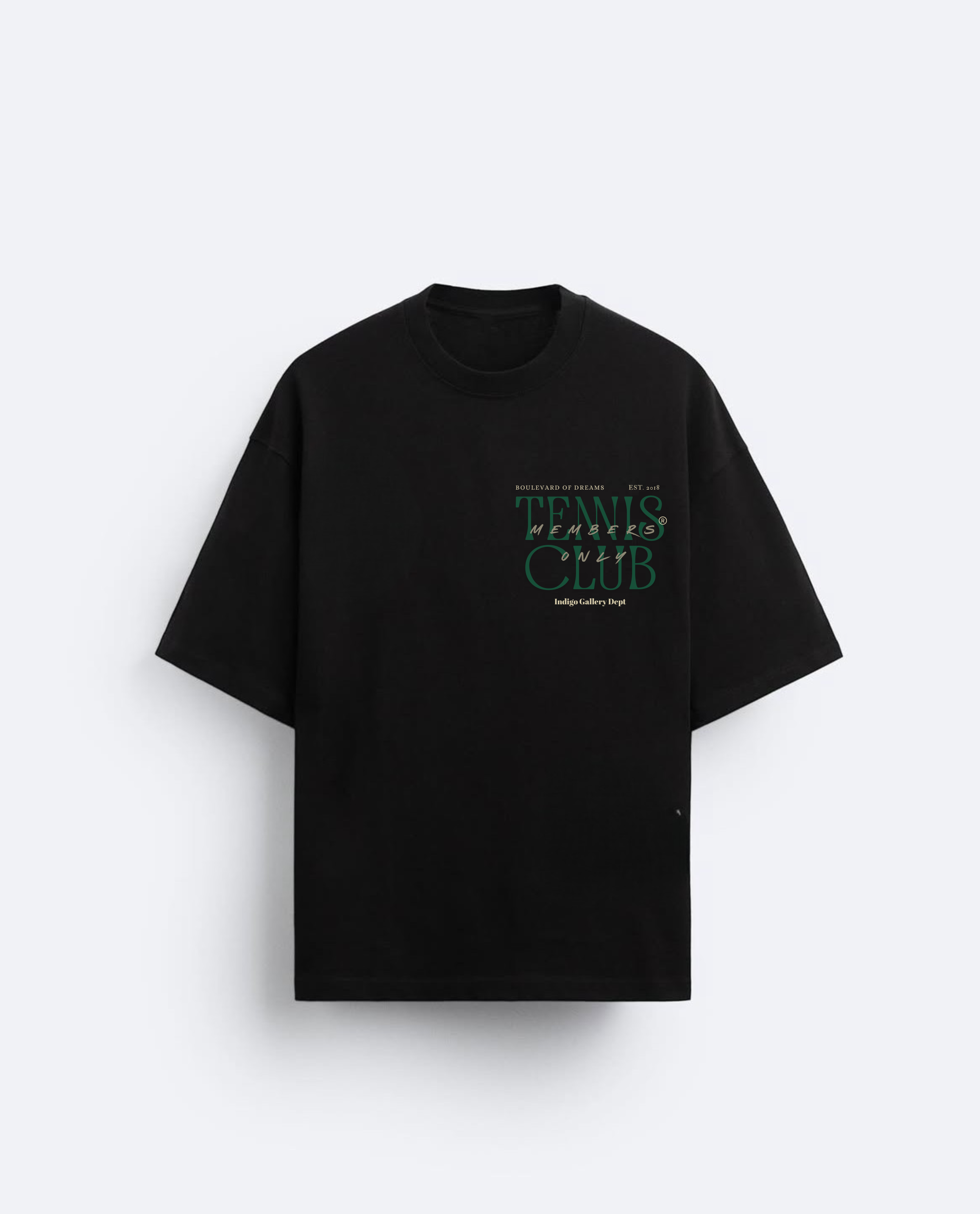 Indigo Urban 'Tennis Club' Mens T-Shirt