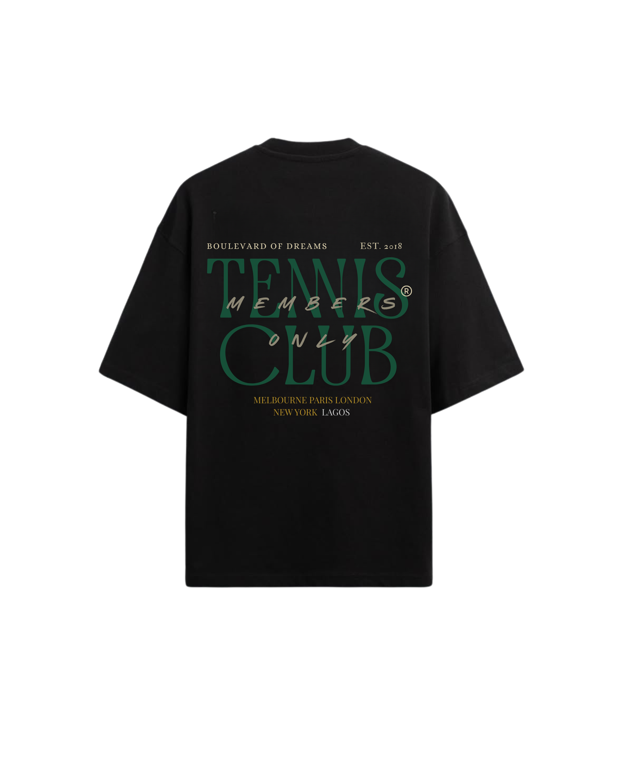 Indigo Urban 'Tennis Club' Mens T-Shirt