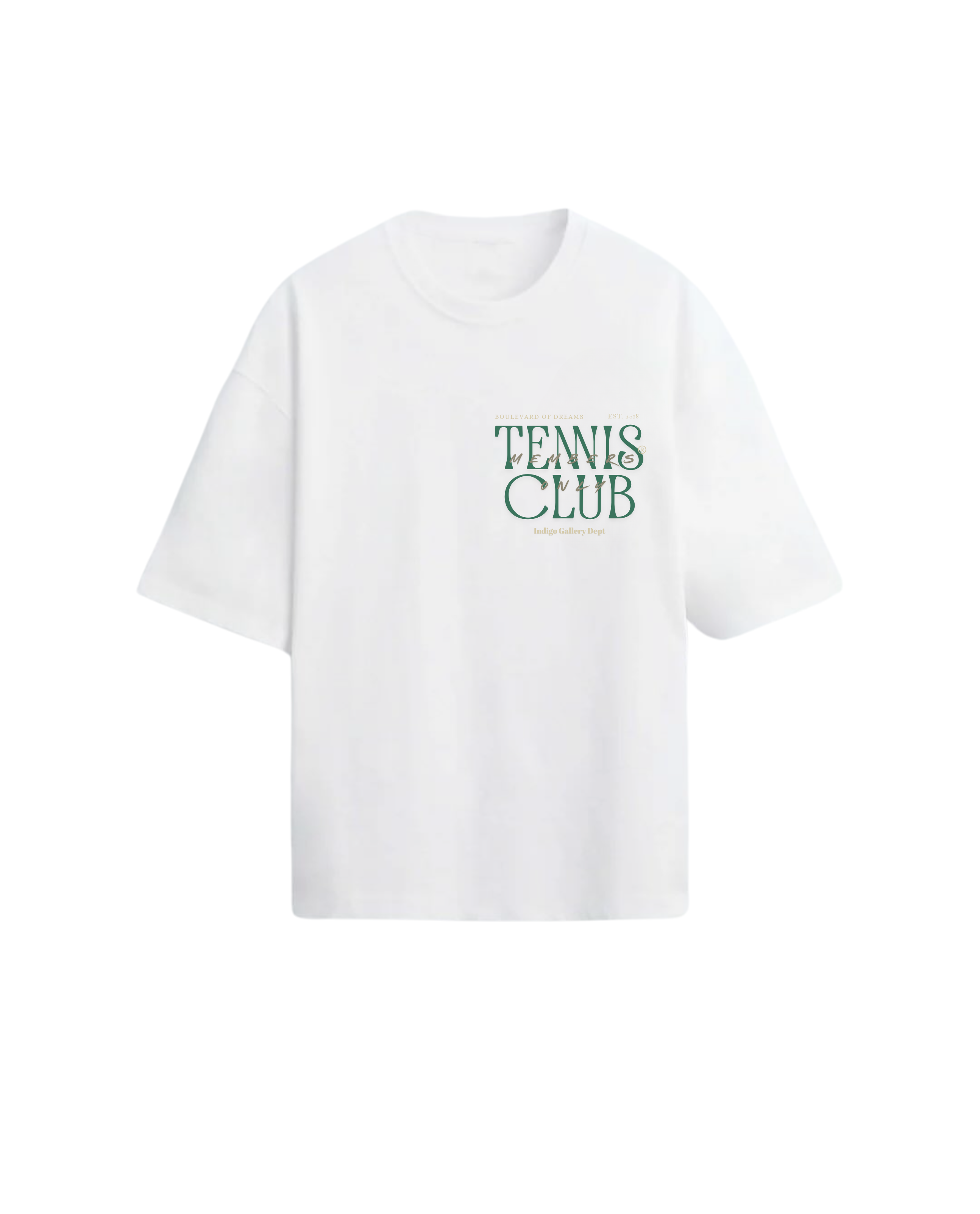 Indigo Urban 'Tennis Club' Mens T-Shirt