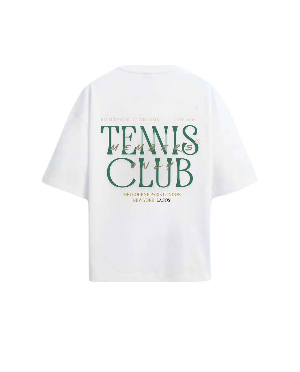 Indigo Urban 'Tennis Club' Mens T-Shirt