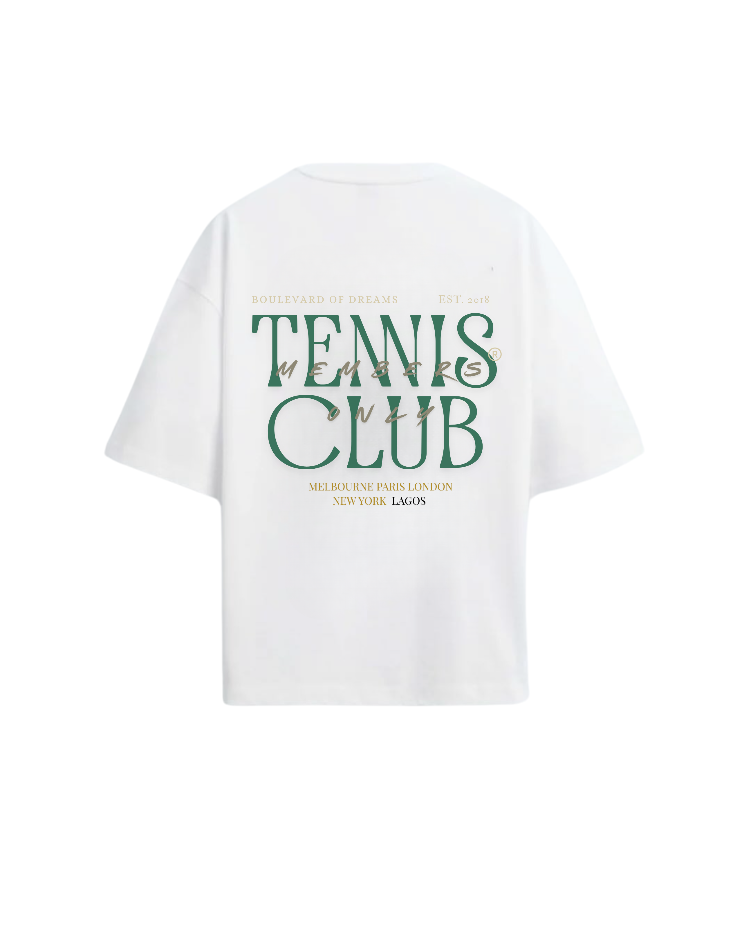 Indigo Urban 'Tennis Club' Mens T-Shirt