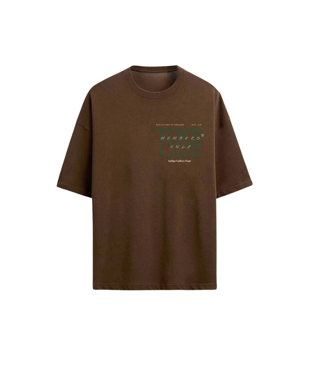 Indigo Urban 'Tennis Club' Mens T-Shirt