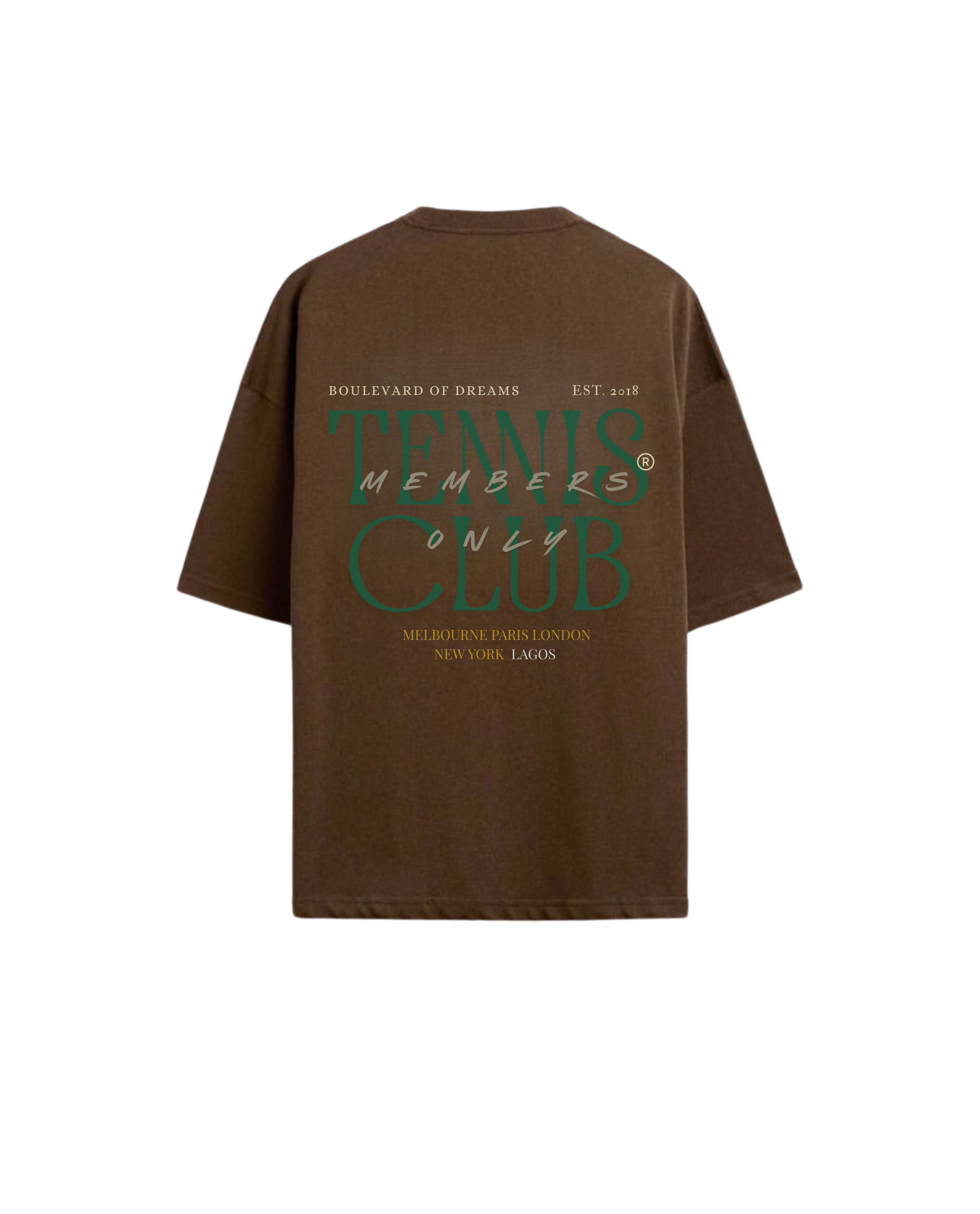 Indigo Urban 'Tennis Club' Mens T-Shirt