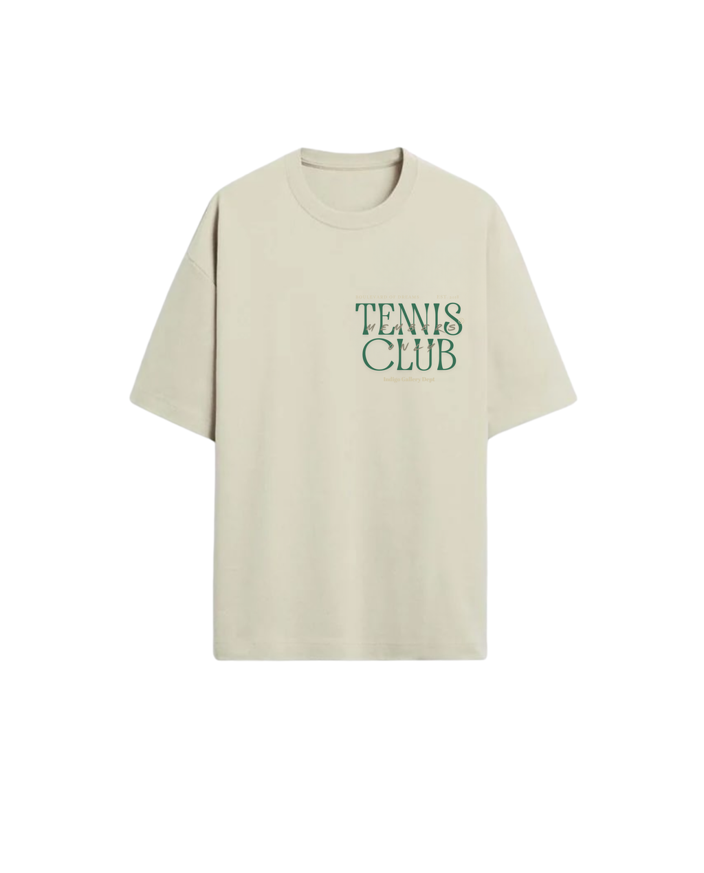 Indigo Urban 'Tennis Club' Mens T-Shirt