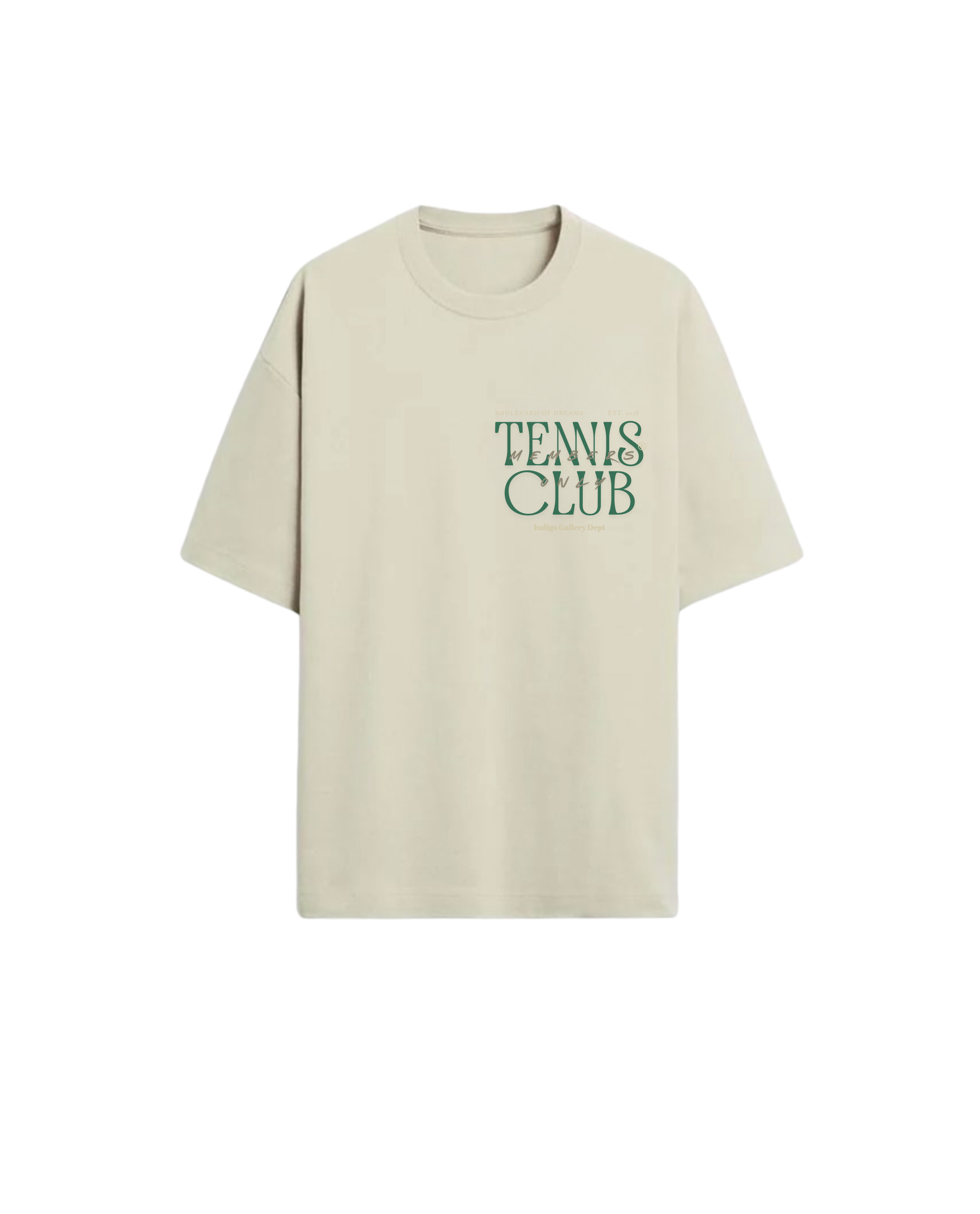 Indigo Urban 'Tennis Club' Mens T-Shirt