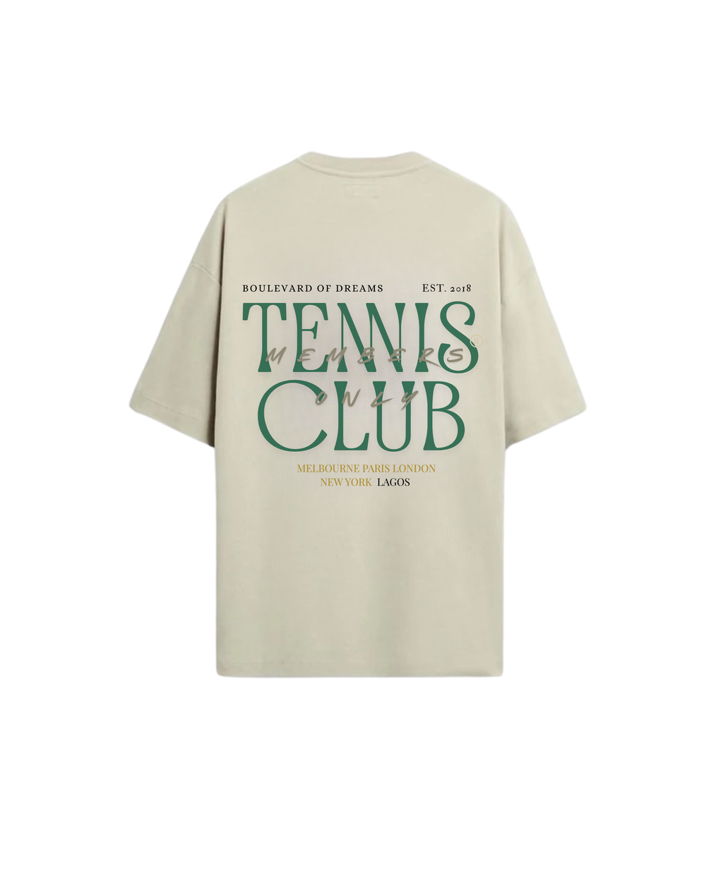 Indigo Urban 'Tennis Club' Mens T-Shirt