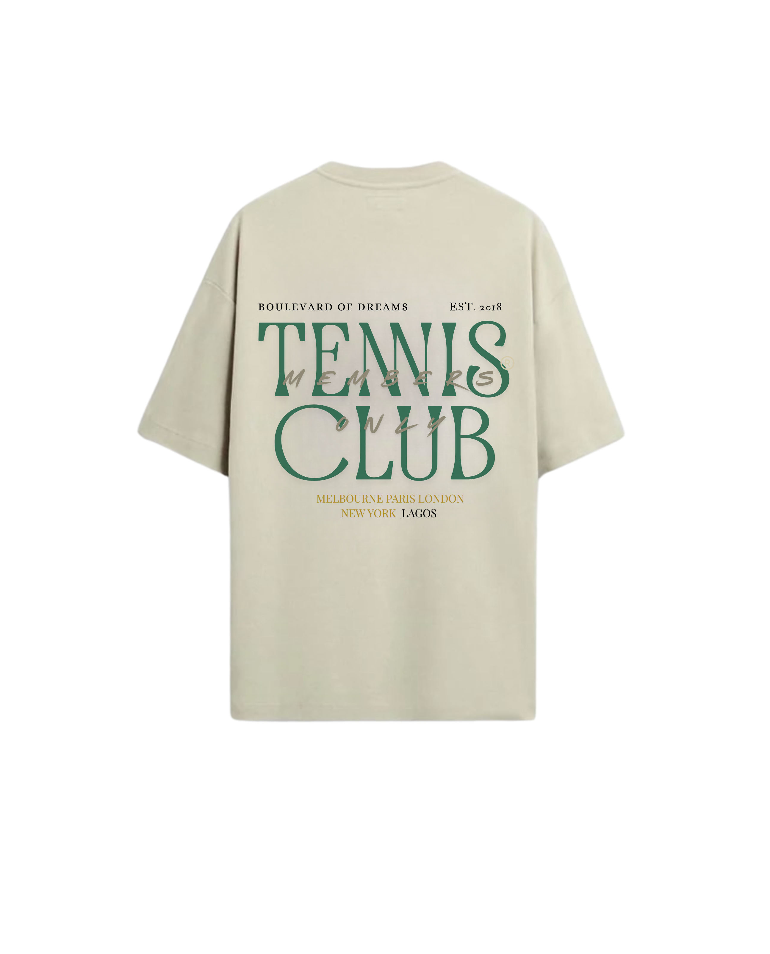 Indigo Urban 'Tennis Club' Mens T-Shirt