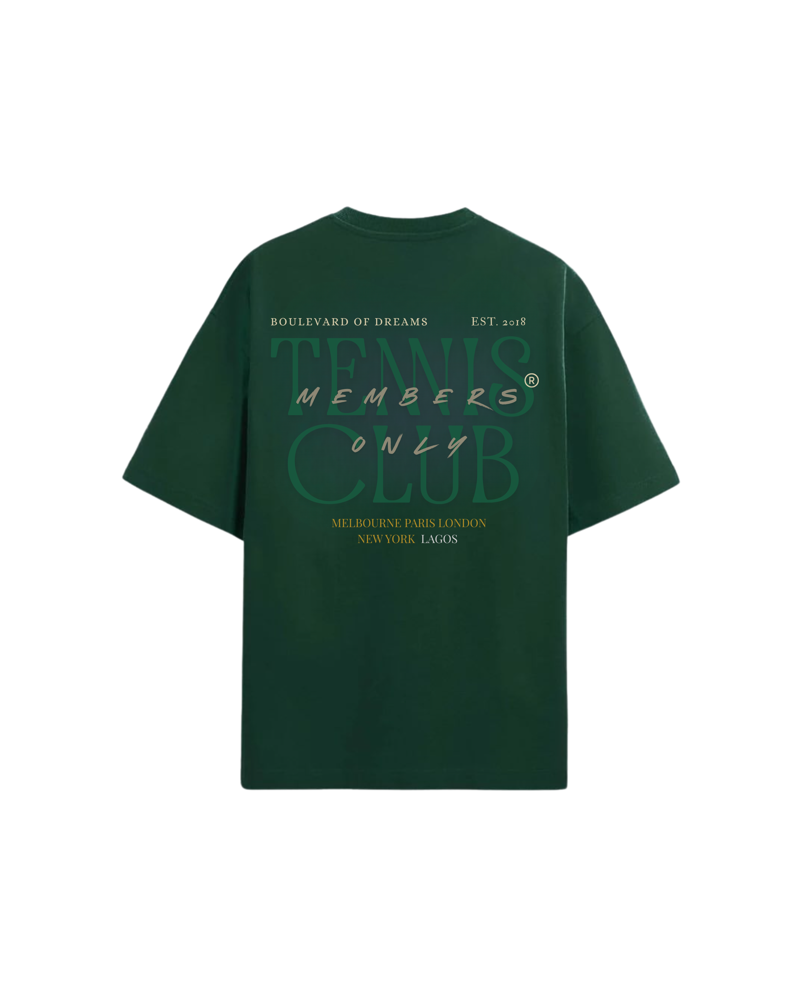 Indigo Urban 'Tennis Club' Mens T-Shirt