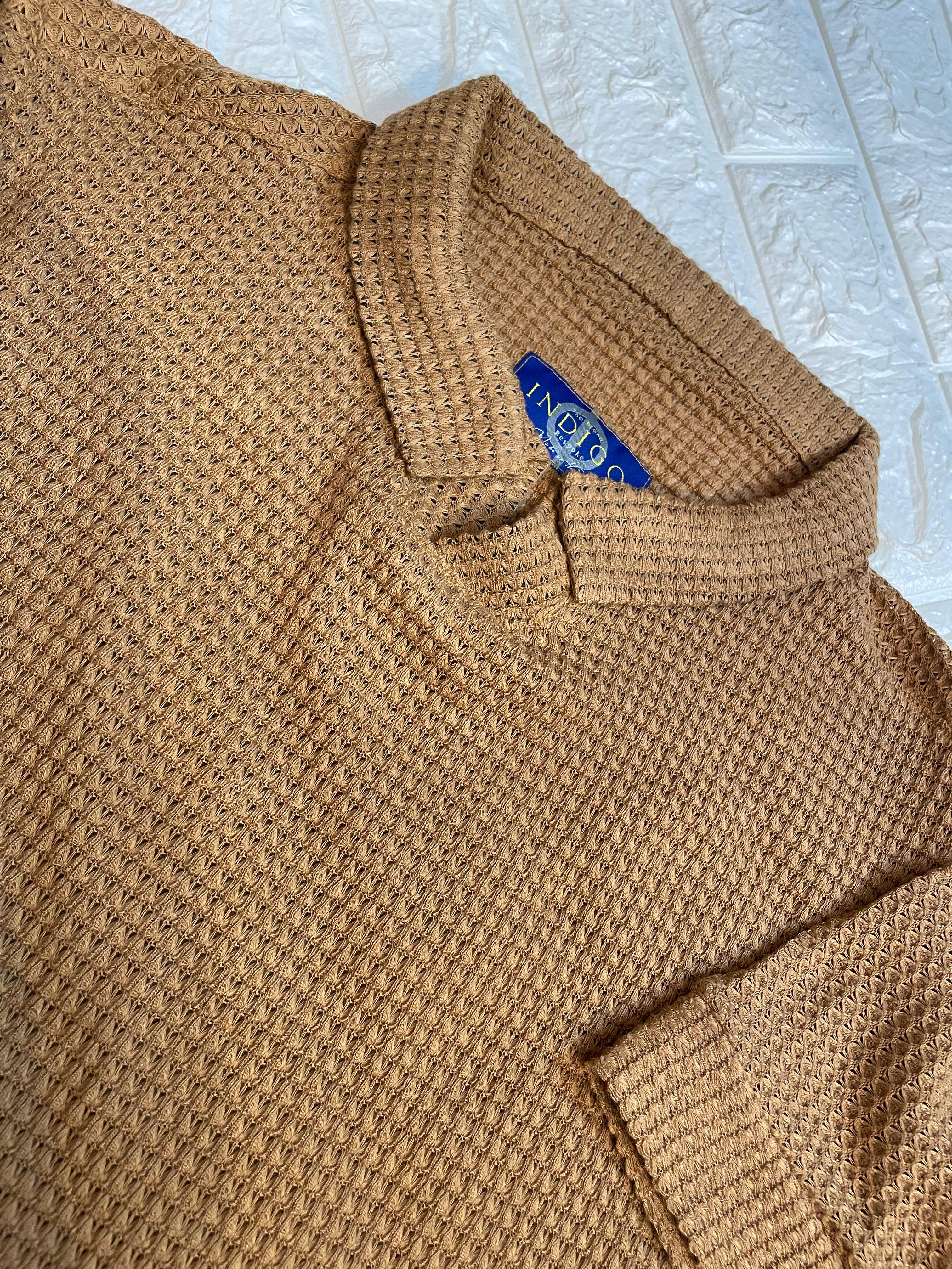 Indigo Urban “Textured Knit Polo” Shirt