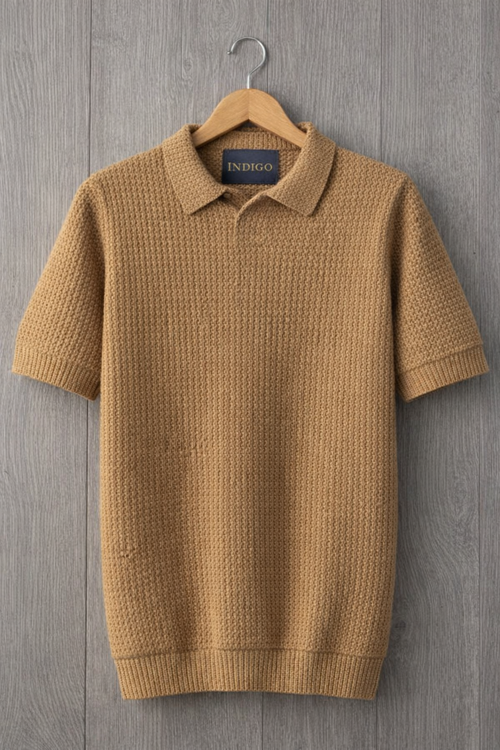 Indigo Urban “Textured Knit Polo” Shirt